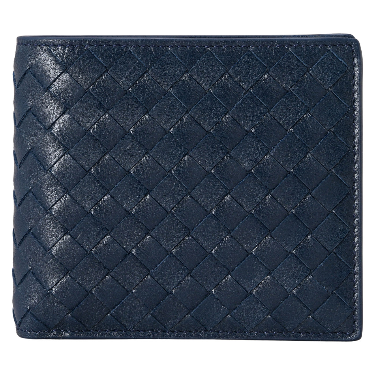 BOTTEGA VENETA(USED)보테가베네타 인트레치아토 남성 반지갑 네이비